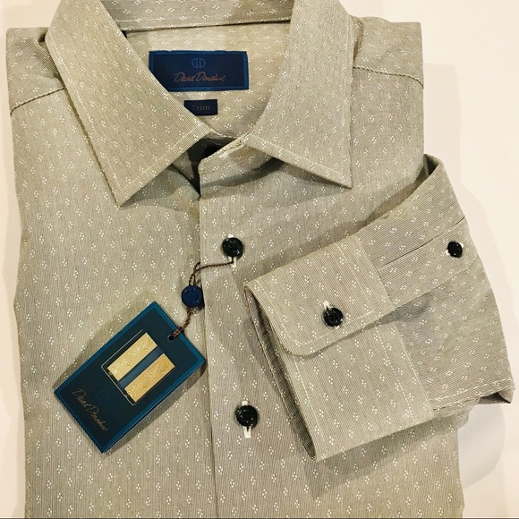 🆕 David Donahue dress shirt (Black/White) - Picture 5 of 10